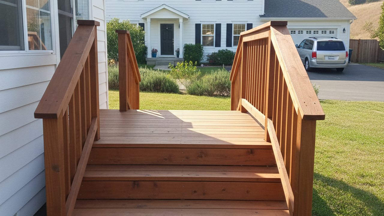 Omega Deck Company crew working on a home